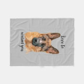 Abstrakte Deutsche Shepard Fleece Blanket (Vorderseite (Horizontal))