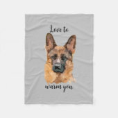 Abstrakte Deutsche Shepard Fleece Blanket (Vorderseite)