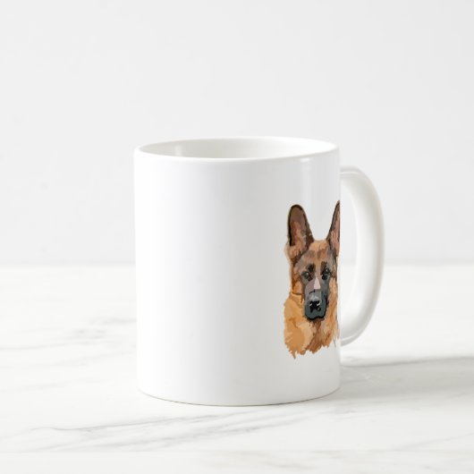 Abstrakte Deutsche Tasse Shepard (VorderseiteRechts)