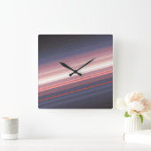 abstrakte Diagonale 2 Quadratische Wanduhr (Zuhause)