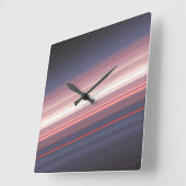 abstrakte Diagonale 2 Quadratische Wanduhr (Winkel)