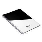 Abstrakte Diagonale in Schwarzweiß Notizblock (Rechte Seite)