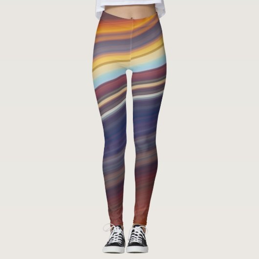 abstrakte diagonale Leggings (Vorderseite)