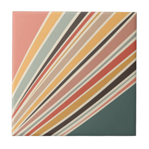 Abstrakte diagonale Retro-Stil-Streifen Fliese