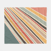 Abstrakte diagonale Retrostreifen Fleecedecke (Vorderseite (Horizontal))
