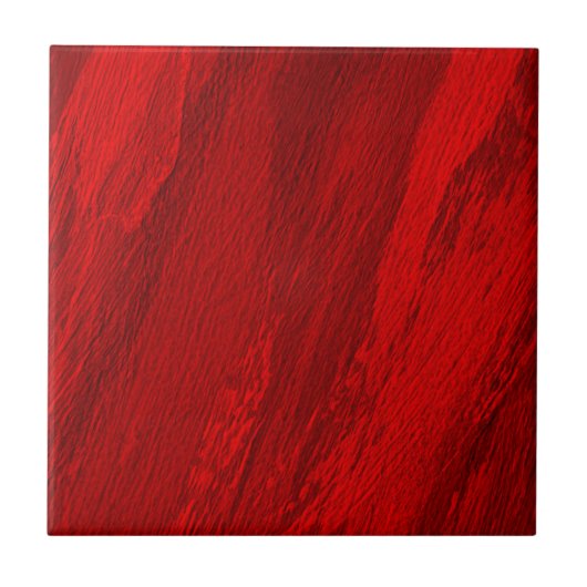 Abstrakte diagonale Rottöne Fliese (Vorderseite)