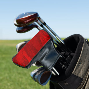 Abstrakte Diagonalfarben in roter Ausführung Golf Headcover