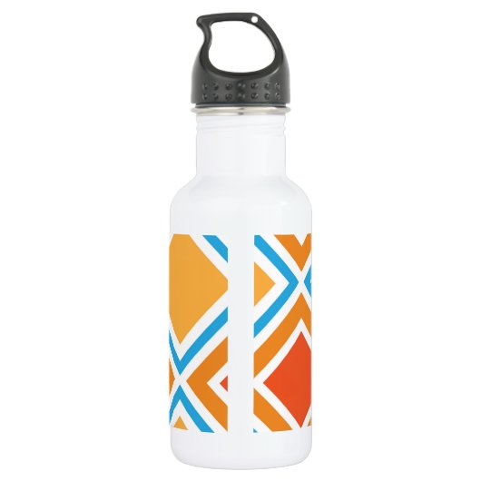 Abstrakte diamantengeometrische edelstahlflasche (Rückseite)