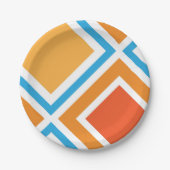 Abstrakte diamantengeometrische pappteller (Vorderseite)