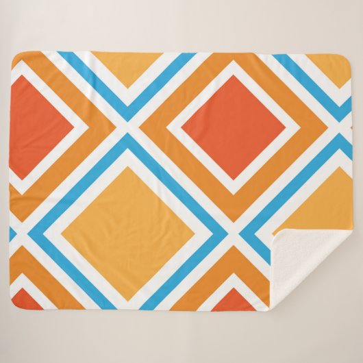 Abstrakte diamantengeometrische sherpadecke (Vorderseite (Horizontal))