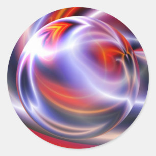 Abstrakte Digital-Malerei Runder Aufkleber