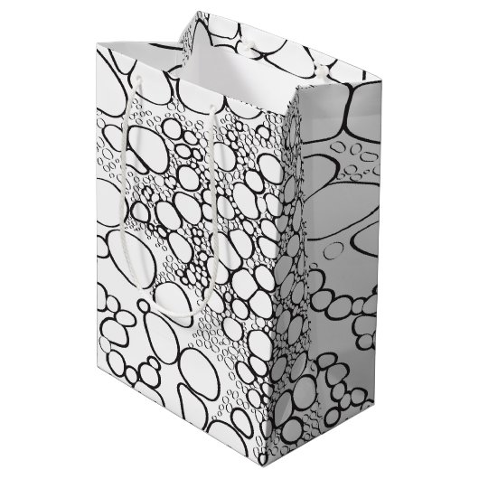 Abstrakte Digitalarbeit 10 Mittlere Geschenktüte (Rückseite Schrägansicht)
