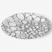 Abstrakte Digitalarbeit 10 Pappteller (Schrägansicht)