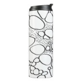 Abstrakte Digitalarbeit 10 Thermosbecher (Nach links gedreht)