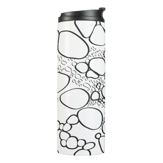 Abstrakte Digitalarbeit 10 Thermosbecher (Nach links gedreht)