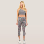 Abstrakte Digitalarbeit 3 Capri Leggings (Vorderseite)