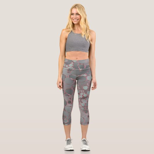 Abstrakte Digitalarbeit 3 Capri Leggings (Vorderseite)