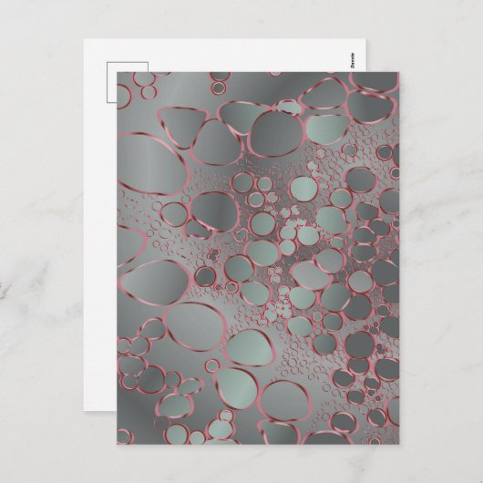 Abstrakte Digitalarbeit 3 Feiertagspostkarte (Vorne/Hinten)