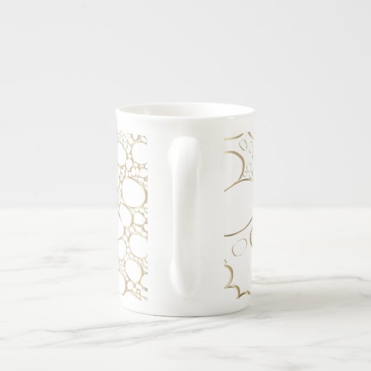 Abstrakte Digitalarbeit 4 Porzellantasse (Rückseite)