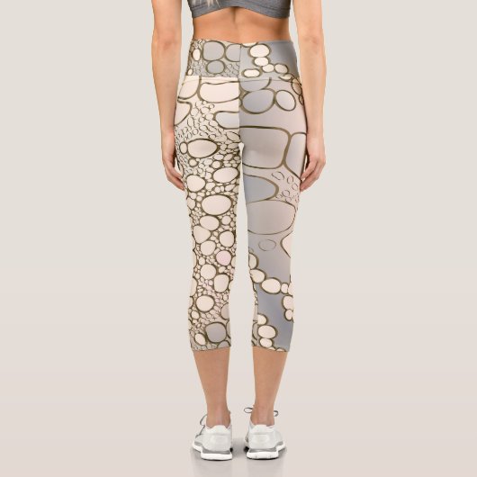 Abstrakte Digitalarbeit 5 Capri Leggings (Rückseite)