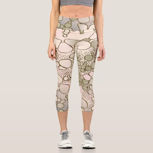 Abstrakte Digitalarbeit 5 Capri Leggings (Vorderseite)