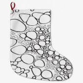 Abstrakte digitale Arbeit Großer Weihnachtsstrumpf (Vorderseite)
