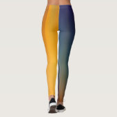 Abstrakte digitale Bi-Farb-Kunst Leggings (Rückseite)