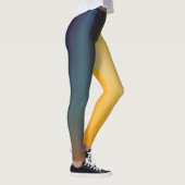 Abstrakte digitale Bi-Farb-Kunst Leggings (Rechts)