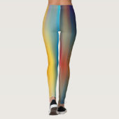 Abstrakte digitale Bi-Farb-Kunst Leggings (Rückseite)