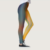 Abstrakte digitale Bi-Farb-Kunst Leggings (Rechts)