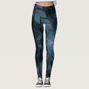 Abstrakte digitale Elektronik-Grafik Leggings