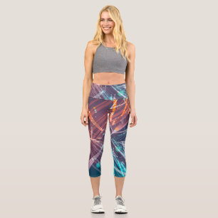 Abstrakte digitale Elektronik Moderne Kunst Capri Leggings