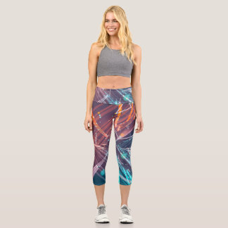 Abstrakte digitale Elektronik Moderne Kunst Capri Leggings