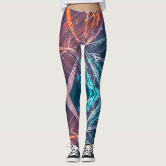 Abstrakte digitale Elektronik Moderne Kunst Leggings