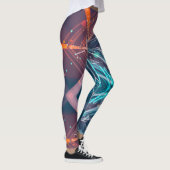 Abstrakte digitale Elektronik Moderne Kunst Leggings (Rechts)