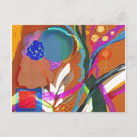 Abstrakte digitale Exploration - Postkarte 3 (Vorderseite)