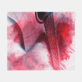 Abstrakte digitale Gitarrenmalerei, abstrakt, Fleecedecke (Vorderseite (Horizontal))