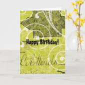 Abstrakte digitale Kunst, Geburtstag Karte (Gelbe Blume)