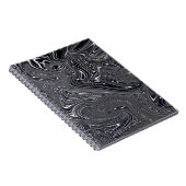 Abstrakte digitale Kunst in Schwarz und Weiß Notizblock (Rechte Seite)