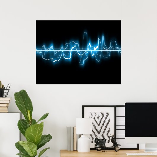 Abstrakte digitale Kunst Poster (Heimbüro)