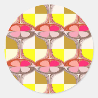 abstrakte digitale Kunstwerke  Runder Aufkleber