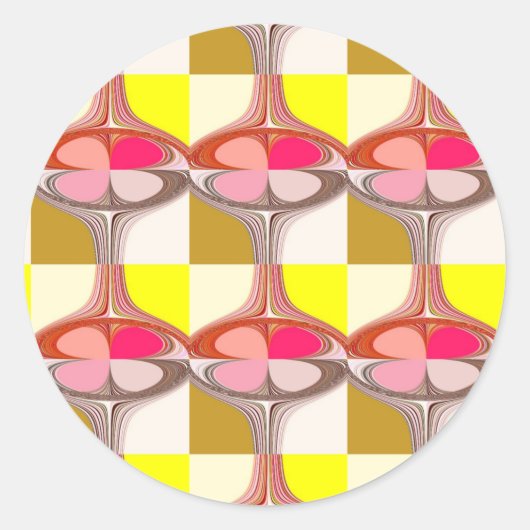 abstrakte digitale Kunstwerke  Runder Aufkleber (Vorderseite)