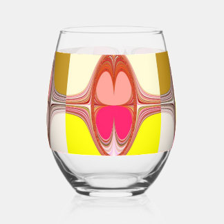 abstrakte digitale Kunstwerke  Weinglas Ohne Stiel