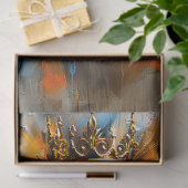 Abstrakte digitale Löwe gestrichen Decoupage Seidenpapier (Geschenk)