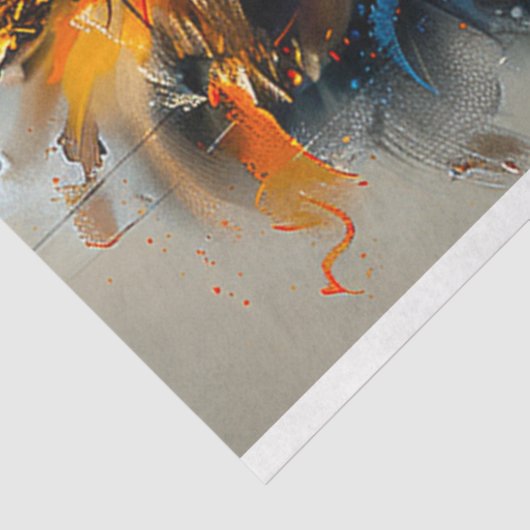 Abstrakte digitale Löwe gestrichen Decoupage Seidenpapier (Ausschnitt)