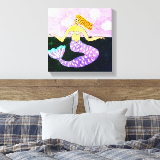 Abstrakte digitale Maid-Malerei Leinwanddruck (Insitu (Schlafzimmer))