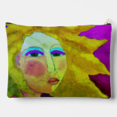 Abstrakte digitale Malerei einer Frau Zubehörtasche (Rückseite)