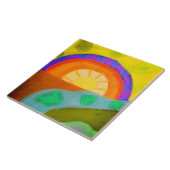 Abstrakte digitale Malerei im Sunset Fliese (Seite)