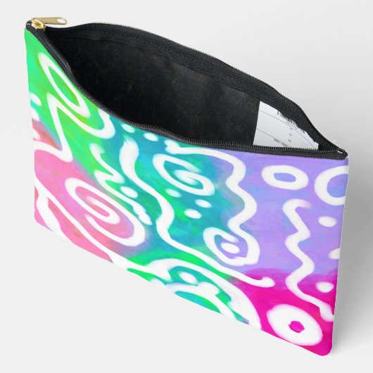 Abstrakte digitale Malerei Zubehörtasche (Offen)