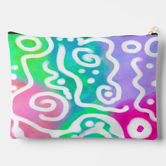 Abstrakte digitale Malerei Zubehörtasche (Rückseite)